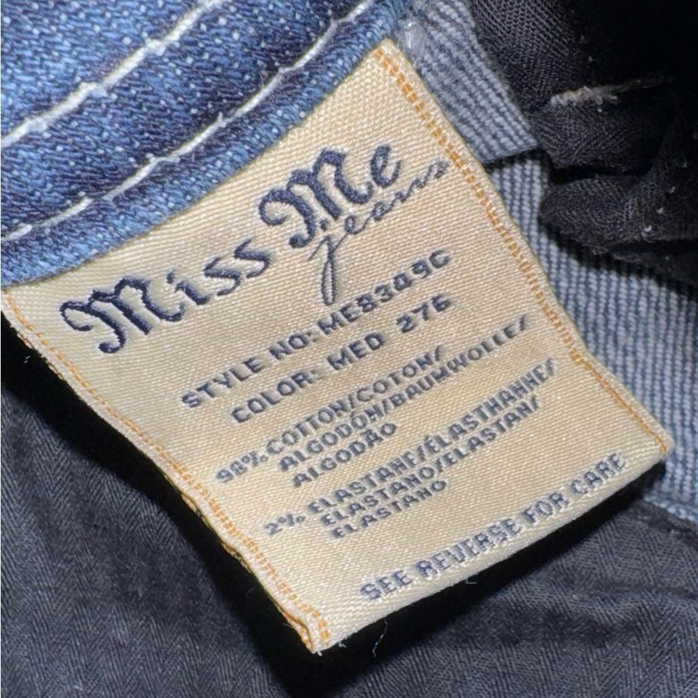 Miss Me mid rise crop capri cropped Women's Blue Jeans denim - Picture 7 of 7
